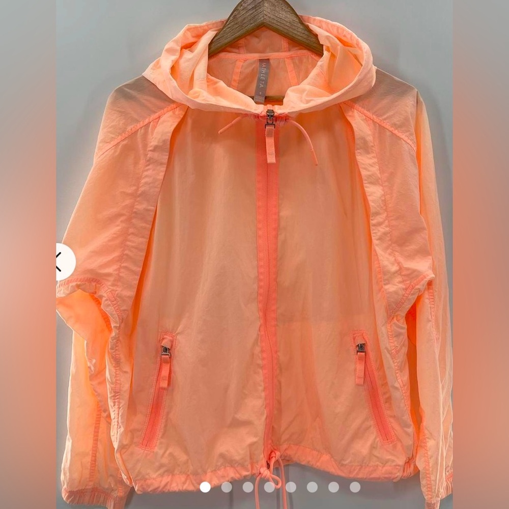 Athleta Orange Expedition Hike Shell Windbreaker … - image 5